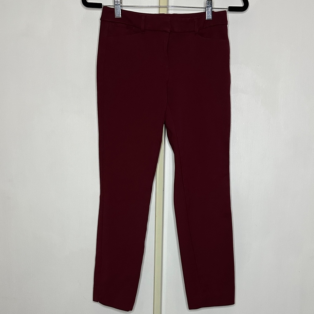 Burgundy Slim Fit Pants